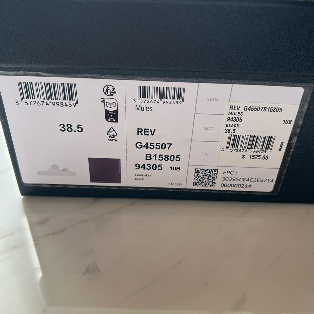 CHANEL Black Lambskin Mules Dad Sandals with Gold CC Hardware - Picture 2 of 8